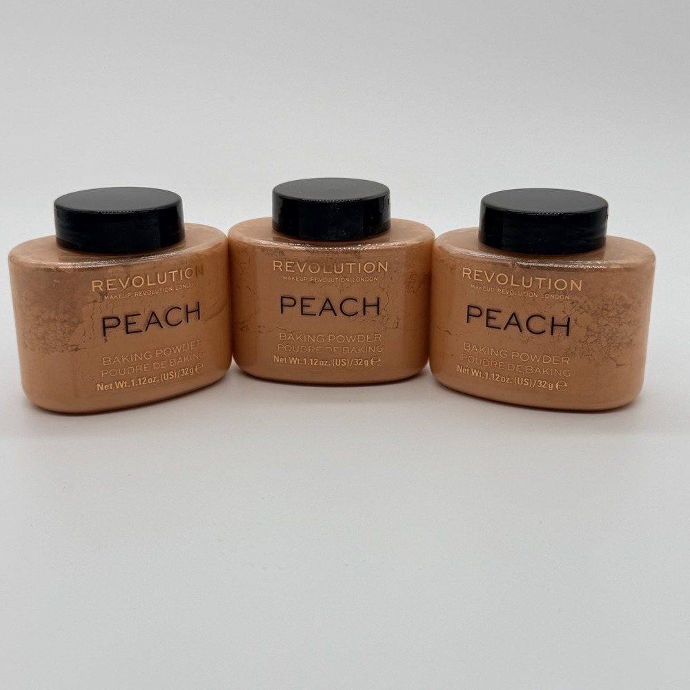 Revolution Baking Powder Peach 1.12 oz / 32g 3 Pack New